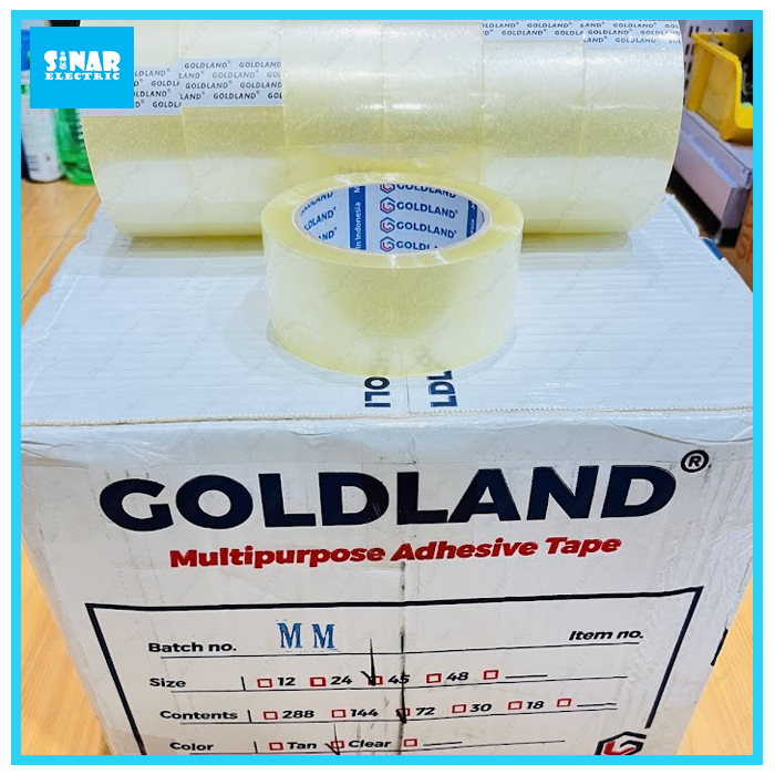 

TERMURAH Lakban Bening 100 Yard 45 MM FULL Goldland Promo Terbatas