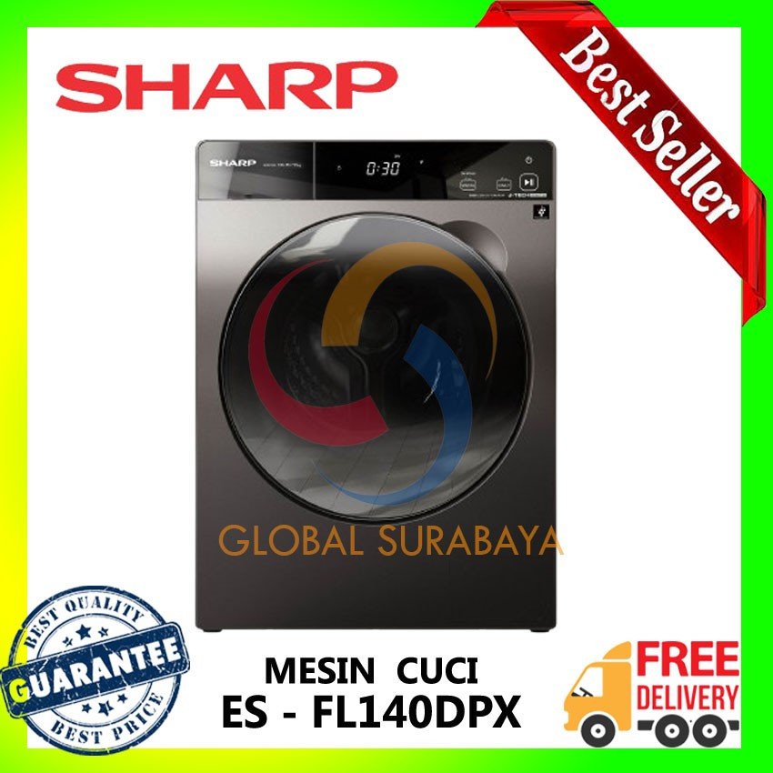 SHARP ES-FL1410DPX MESIN CUCI FRONT LOADING