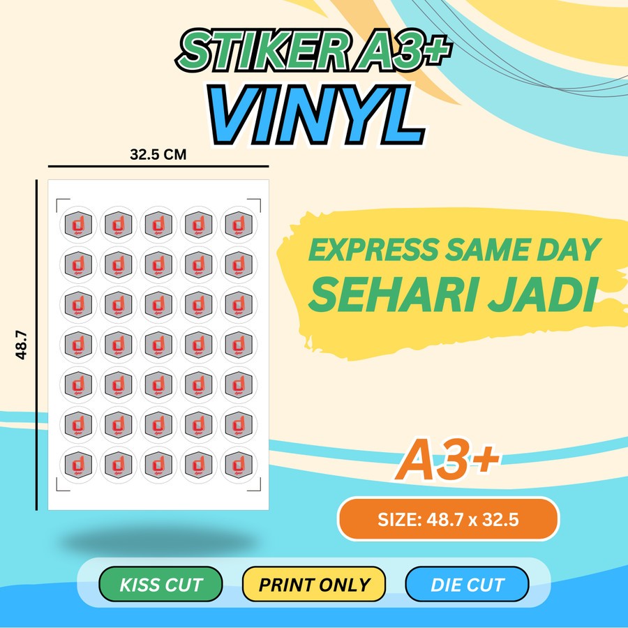 

Cetak stiker Vynil A3+ Murah dan Tahan Air | Cetak stiker Komunitas, Label makanan dan minuman