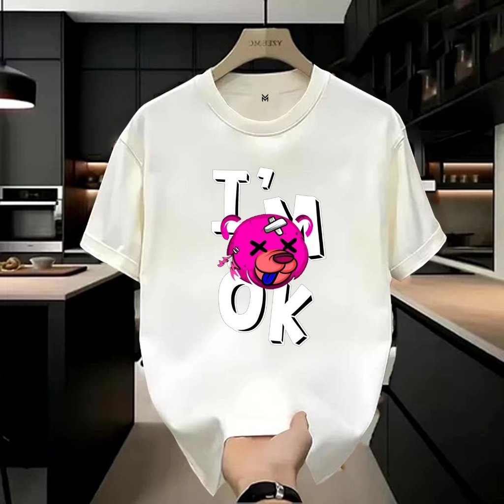 COD Baju Kaos Keren Kaos Distro Motif Im Ok Print Premium Quality Kaos Cotton Combed Lengan pendek U