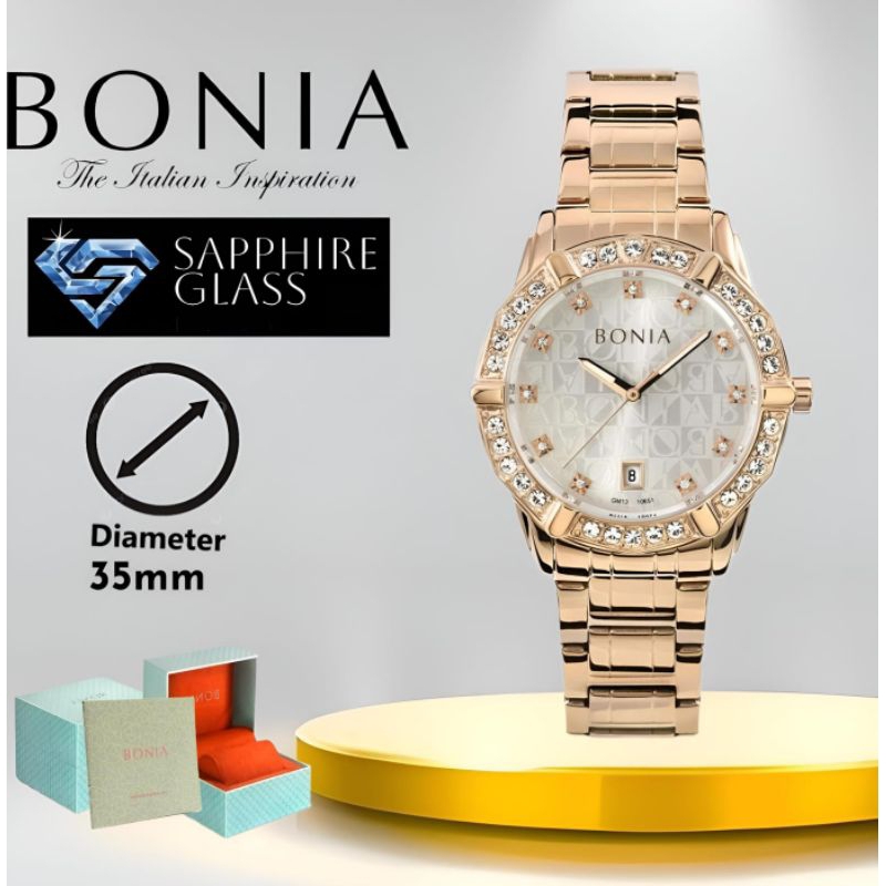 Jam Tangan Wanita Bonia BNB10651-2517s jam Tangan Wanita Bonia Kaca Sapphire Original Bnb10651-2517s