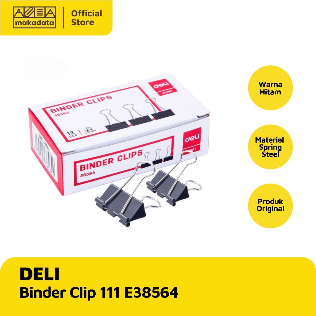 

DELI BINDER CLIP/ KLIP KERTAS 111 E38564 HITAM ( 1 PCS)