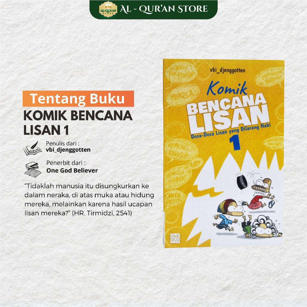 Buku Komik Bencana Lisan Buku Vbi Djenggotten Jilid 1 Dosa Dosa Lisan Yang Dilarang Nabi Edisi Terba