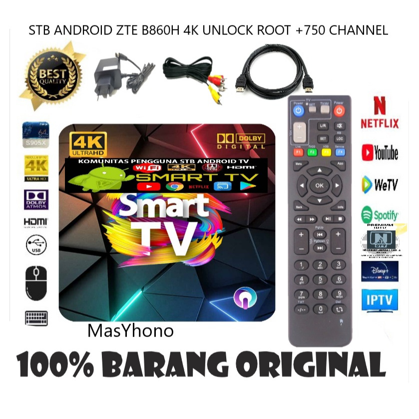 Set Top Box STB Android Smart TV Box B86OH Sudah Unlock Root Full Custom Full Aplikasi Full Fitur SI