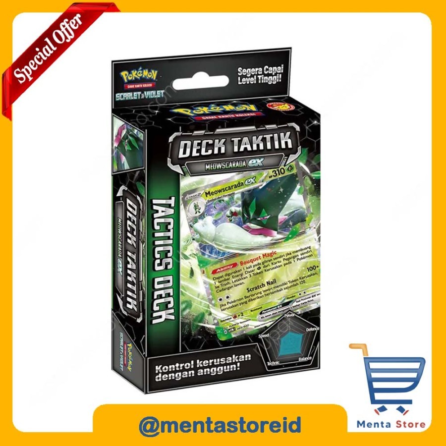 Kartu Pokemon TCG - Deck Taktik Meowscarada ex svTM - Starter Deck Pokemon Game Kartu Koleksi Scarle