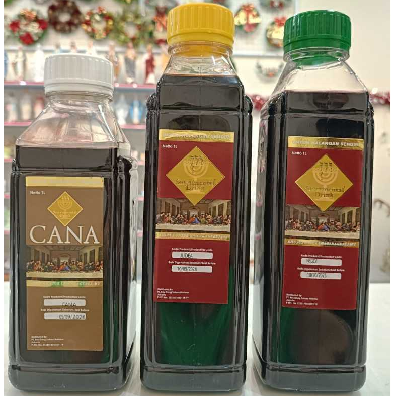 Minuman Rasa Anggur Perjamuan Kudus Cana Type Sacramental Drinks Ros Gung 1L Air Perjamuan Kudus Min