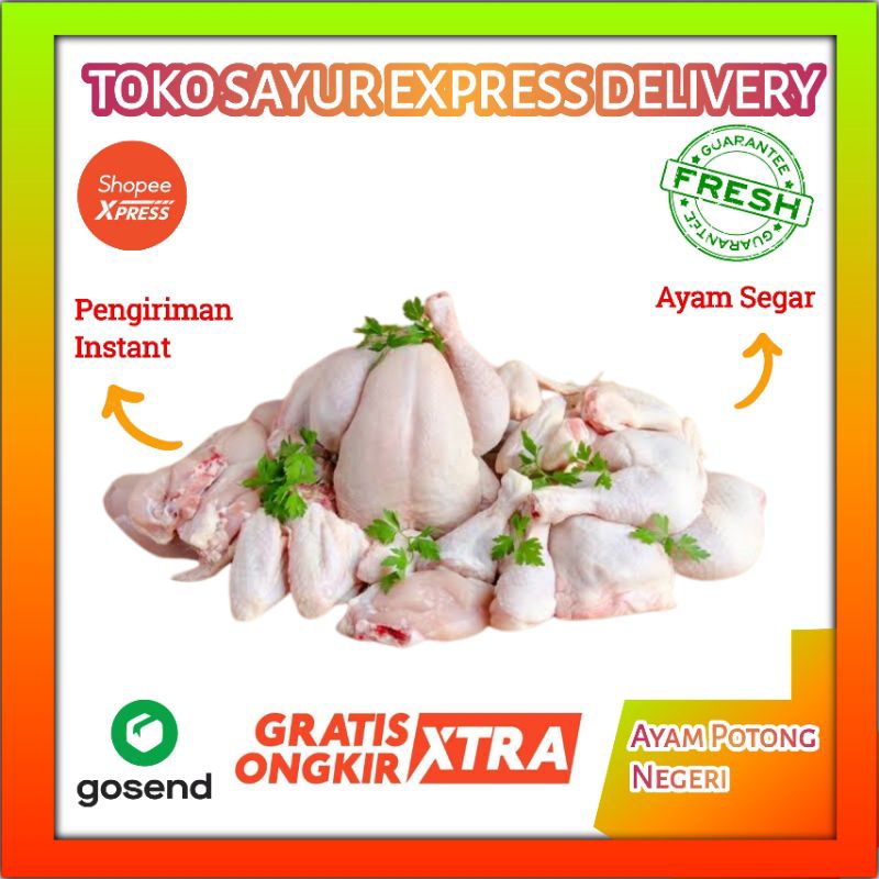 

Ayam Potong Negeri Fresh Dada / Paha / Fillet / Sayap / Ceker - Sayur Daging Segar Palembang