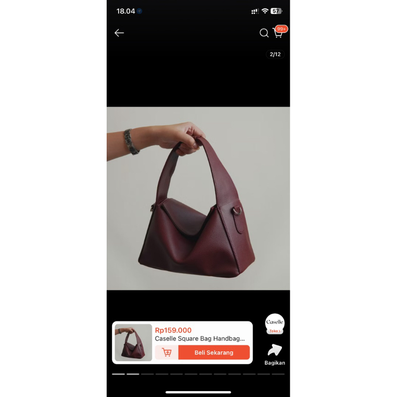 pl burgundy bag tiniblack