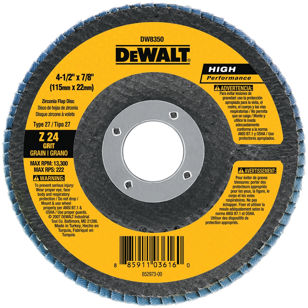 DEWALT DW8302 Mata Gerinda Dewalt Flap Disc 4" 100 mm x 16 Grit 60