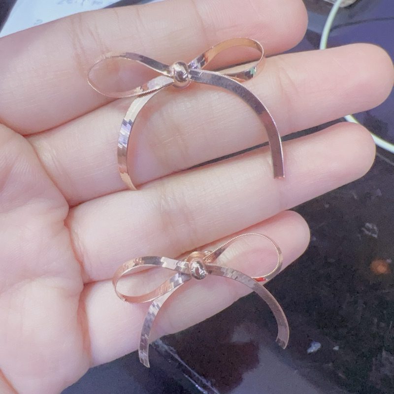 GIWANG MODEL PITA POLOS ROSEGOLD EMAS ASLI 17K 2.7gram