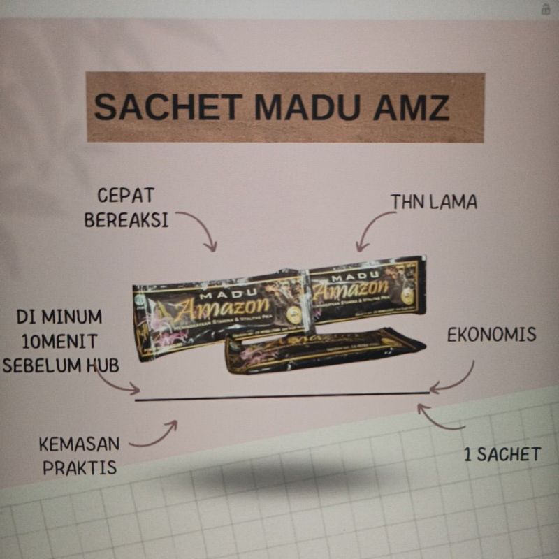 madu AMZ stamina pria sachet praktis masuk kantong