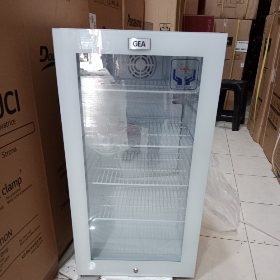 Showcase Display Cooler GEA Expo 90FD, Kapasitas 92L, Kulkas Pajangan dengan Desain Kaca Ganda