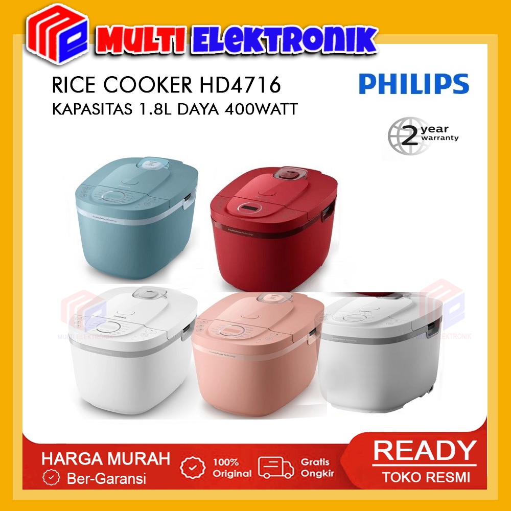 Philips Digital Rice Cooker - Fresh Defense Technology Kapasitas 1.8 Liter HD4716 / HD4712 /  HD4812