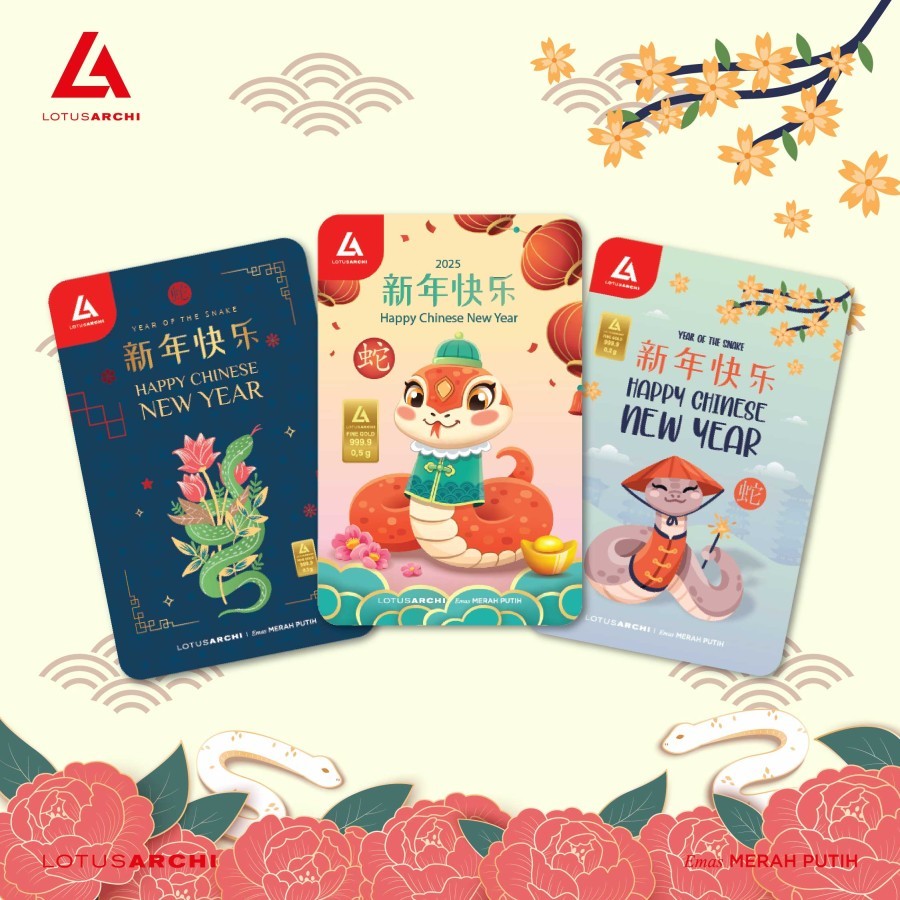 Lotus Archi Chinese New Year Edition Imlek CNY  - Logam Mulia LM Gift Tahun Baru Imlek