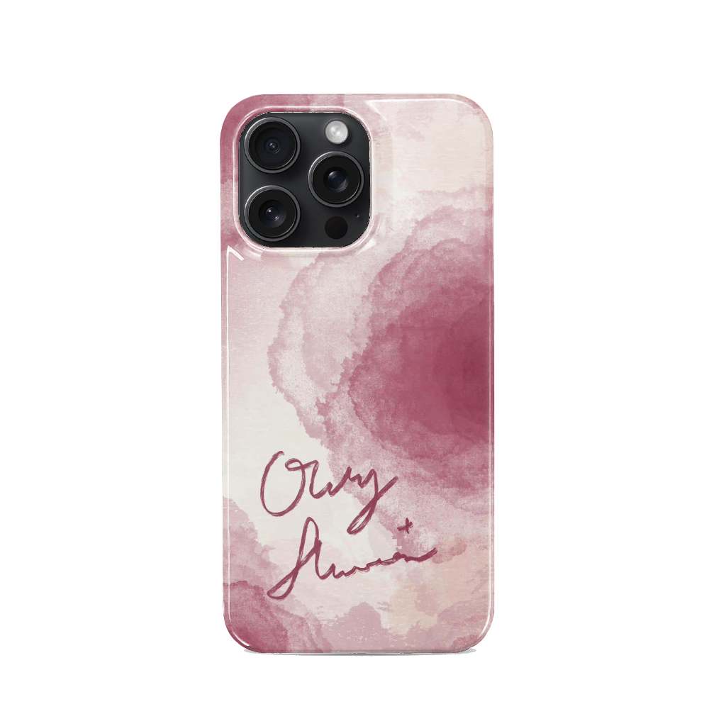 Casing Hardcase Pink Watercolor Premium Case IPhone 7 Plus 8 x xs xr max 11 pro 12 promax 13 14 15