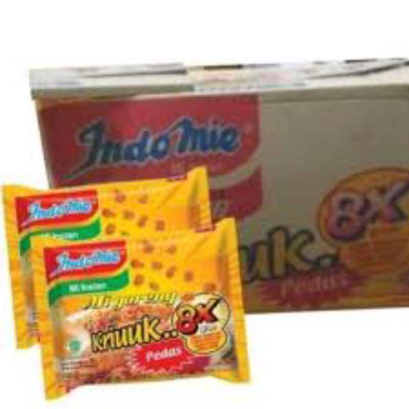 

INDOMIE GORENG KRIUUK 8X PEDAS ISI 20 PCS/GORENG KRIUUK 8X PEDAS SETENGAH DUS