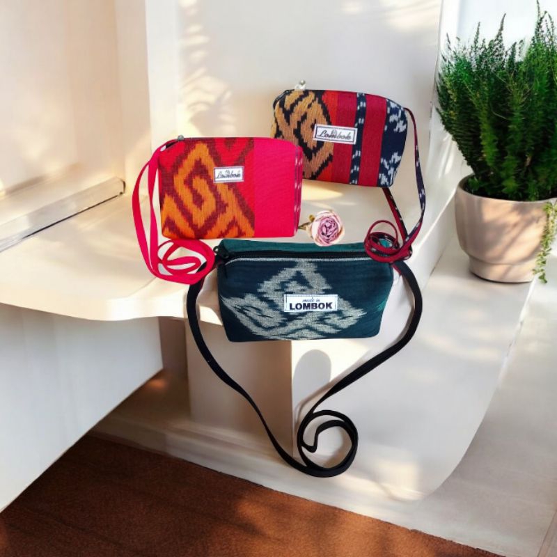 Tas Selempang/Bahu Tenun Lombok Etnik Asli