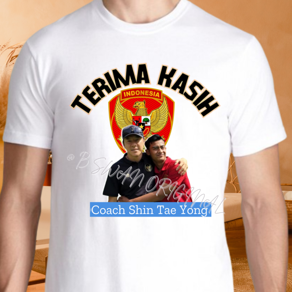 Baju Kaos Outfit Dewasa Pria Wanita Pelatih Coach Shin Tae-Yong STY Timnas Sepak Bola Indonesia Unis