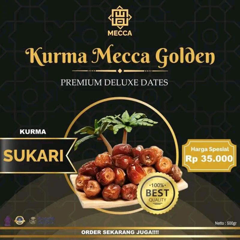

kurma Mecca golden/kurma Sukari 500gr