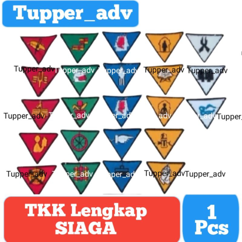 TKK SIAGA Lengkap (Segitiga) Wajib & Non Wajib Bordir / Tkk Bordir Tingkat Siaga