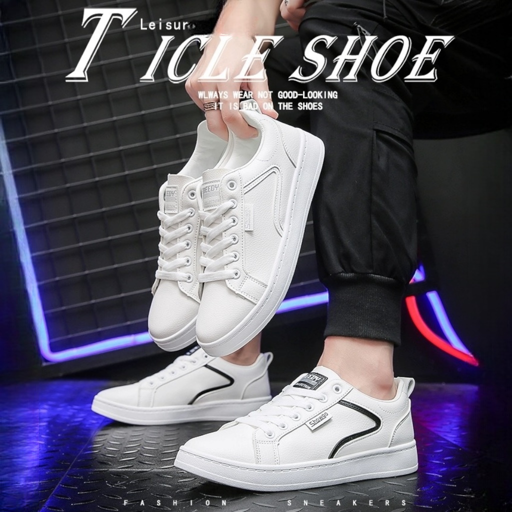 Sepatu Pria Wanita Putih Sneakers Cewek Cowok Kekinian