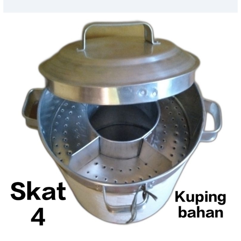 Dandang skat, Stainless/alumunium,  Bakso, Cilok, Sekat, Cuangky, Bubur, Rebus dan Kukus Besar, Lang