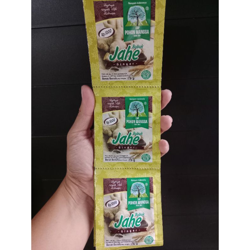 

Bubuk Jahe Cap Pohon Mangga 1 Renceng isi 12 Sachet
