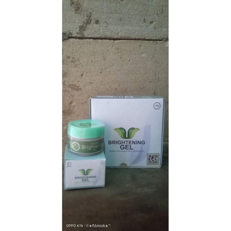 BRIGHTENING GEL / cream malam leafhea asli