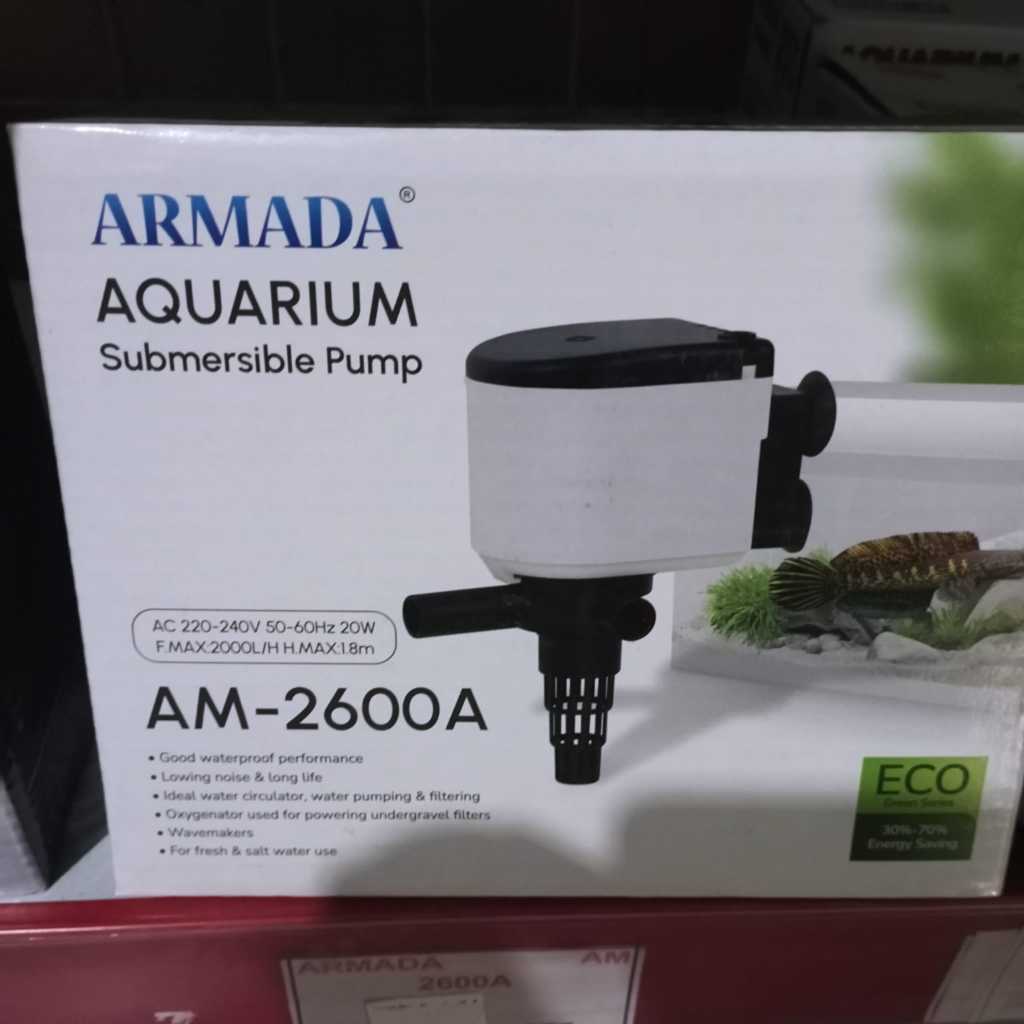POMPA AQUARIUM CELUP ARMADA AM2600A POMPA AQUARIUM HEMAT LISTRIK ARMADA