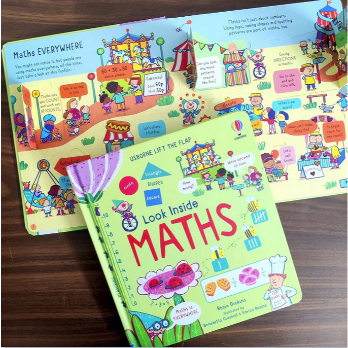 [ABCKIDS] SEGEL Look Inside Maths Board Book - Buku Lift the Flap Matematika Impor - Imported Childr