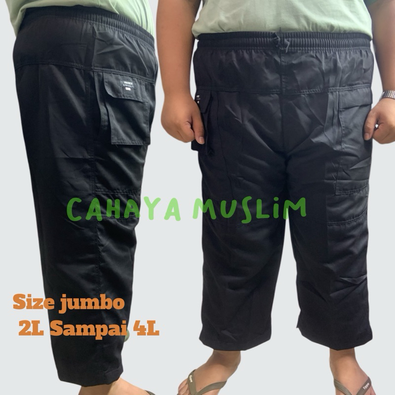 Celana Sirwal Jumbo Pria  Celana Umroh Pria Jumbo Ukuran XXL Sampai XXXXL Celana Cingkrang Pria Jumb