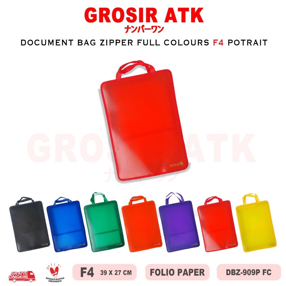 

Grosir ATK - DOKUMENT BAG ZIPPER COLOUR FULL F4 POTRET DOKUMEN BAG FILE