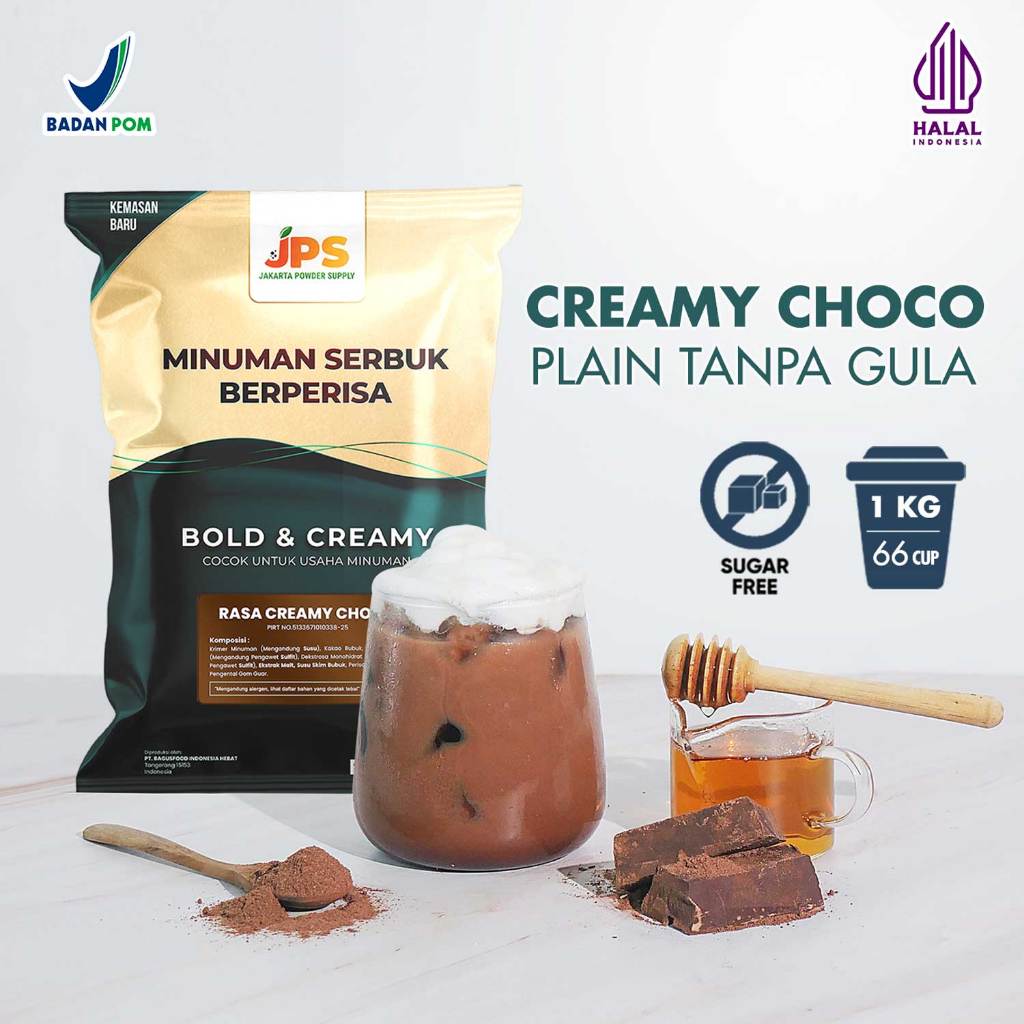 

Powder Drink JPS Bubuk Minuman Rasa CREAMY CHOCOLATE PLAIN 1Kg