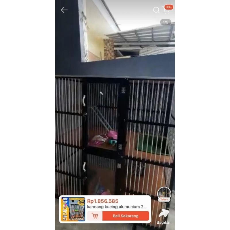 PRELOVED Kandang Kucing Aluminium