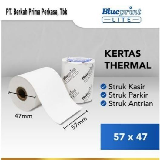 

KERTAS THERMAL BLUEPRINT LITE 57x47mm, 57x47os for BP Lite58