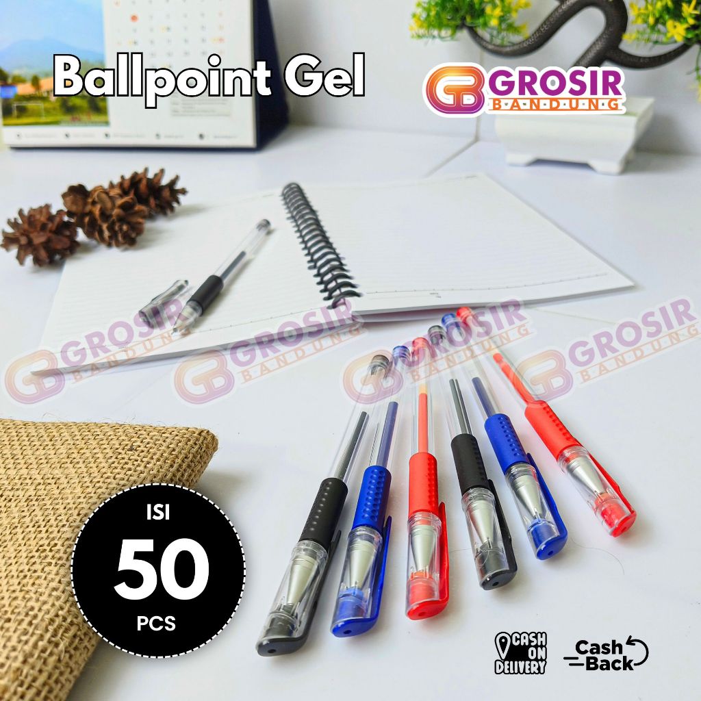 

[ISI 50] Pen Ballpoint Gel Jel Promosi Souvenir Pernikahan Warna-Warni Lucu Murah