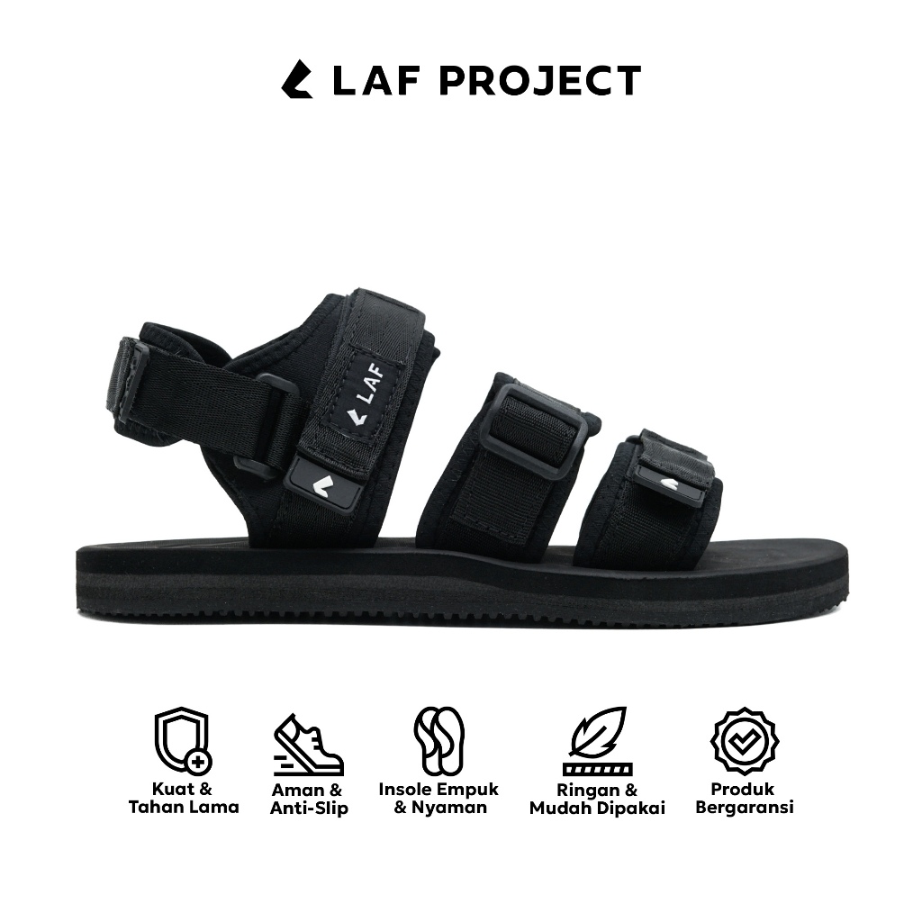 LAF Project - Sandal Gunung Pria Wanita Unisex Outdoor Hiking Adventure Casual Jackal Hitam