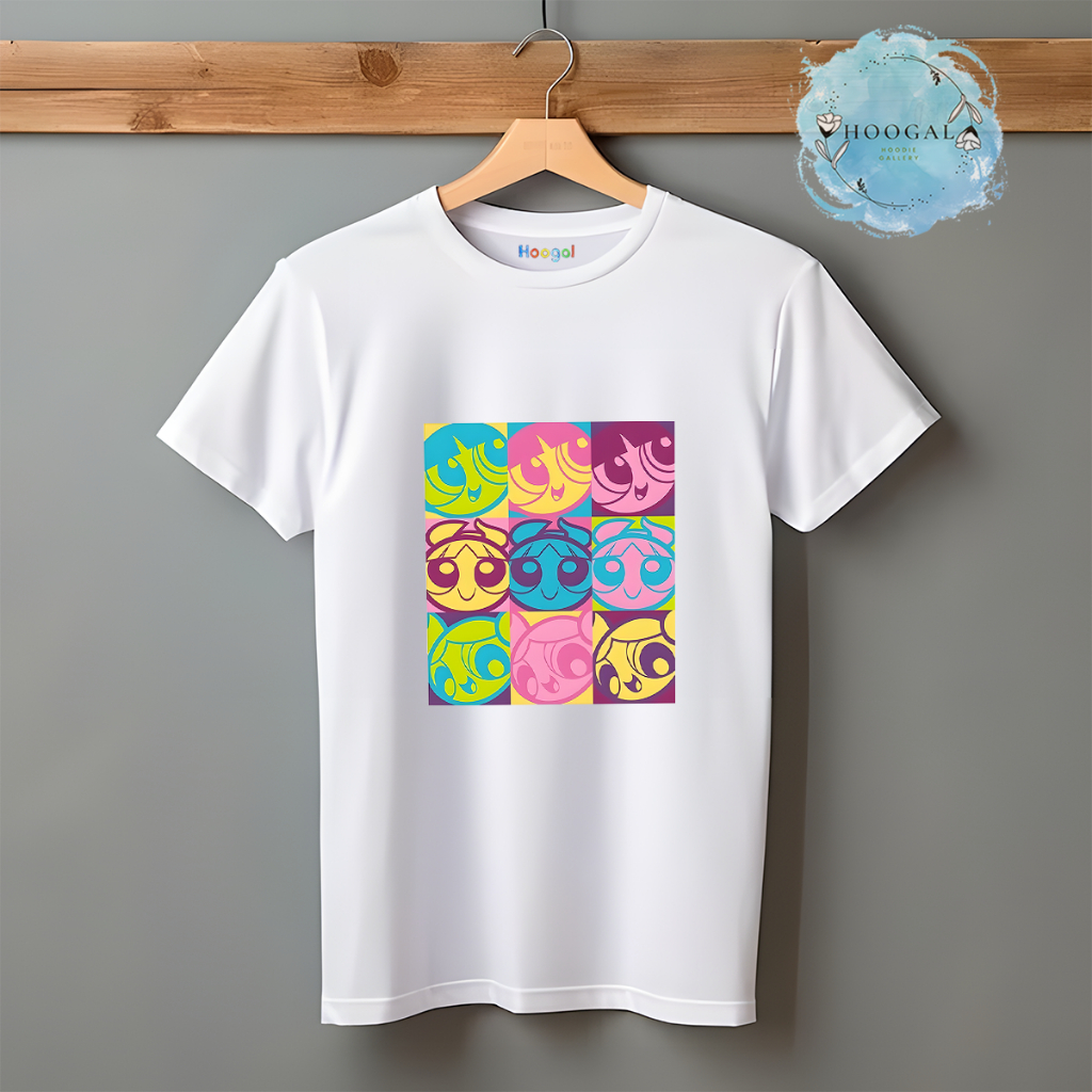 Hoogal Kaos Motif Powerpuffs Distro 20s Sablon DTF