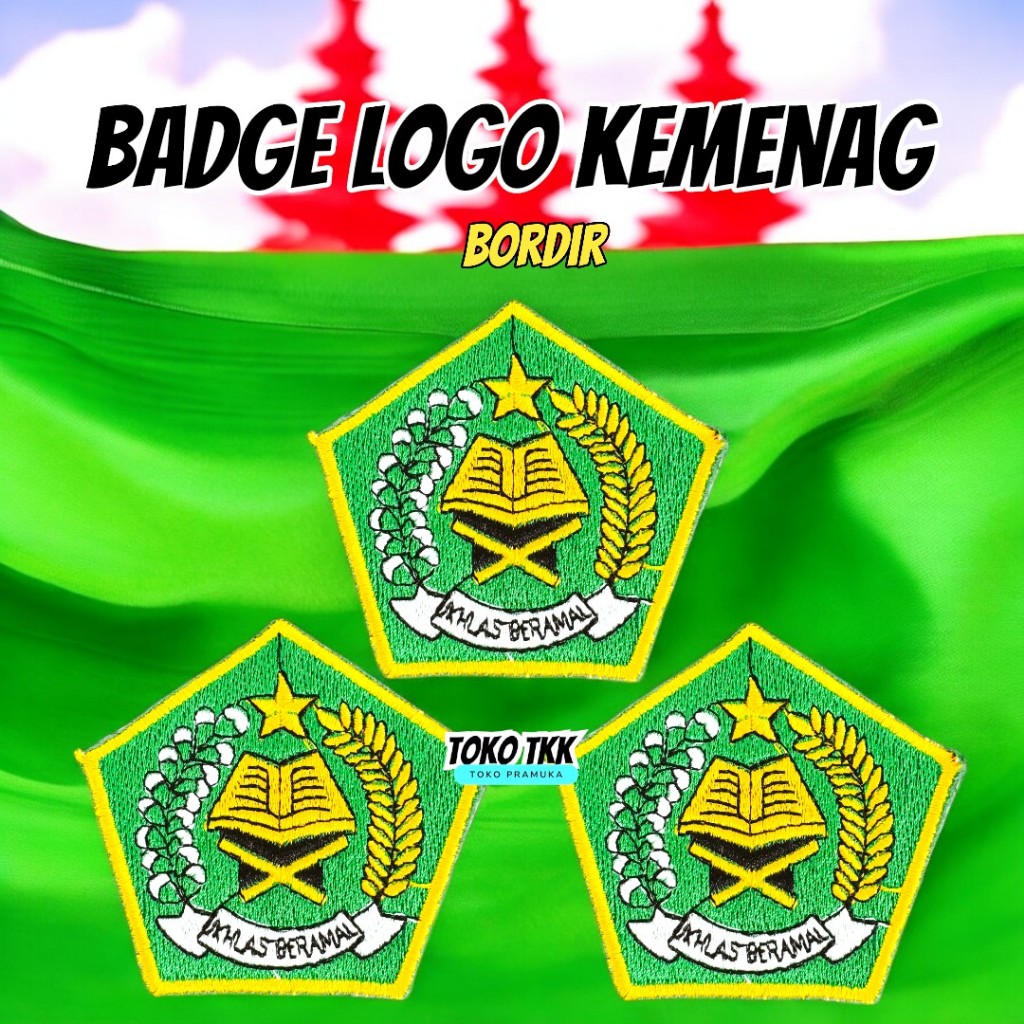 Badge Logo kemenag bordir / logo ikhlas beramal