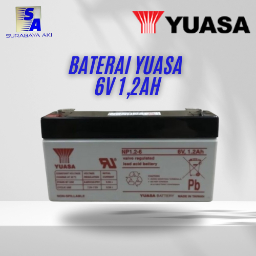 YUASA AKI KERING NP 1.2 - 6 ACCU 6v 1.2AH - BATERAI BATTERY VRLA (6V 1.2AH)