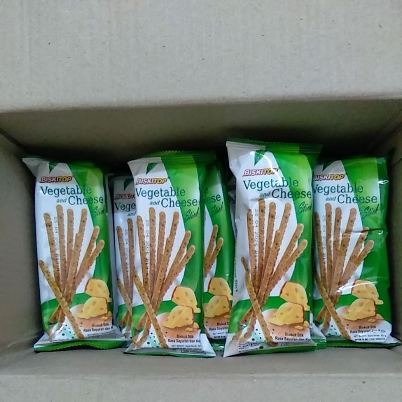 

Biskitop Vegetable and Cheese Stick halal 50 gram ( isi 40 pak)