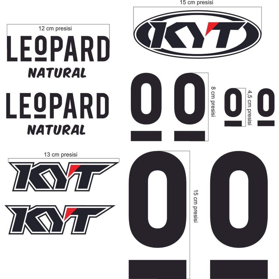 stiker cutting helm leopard kyt