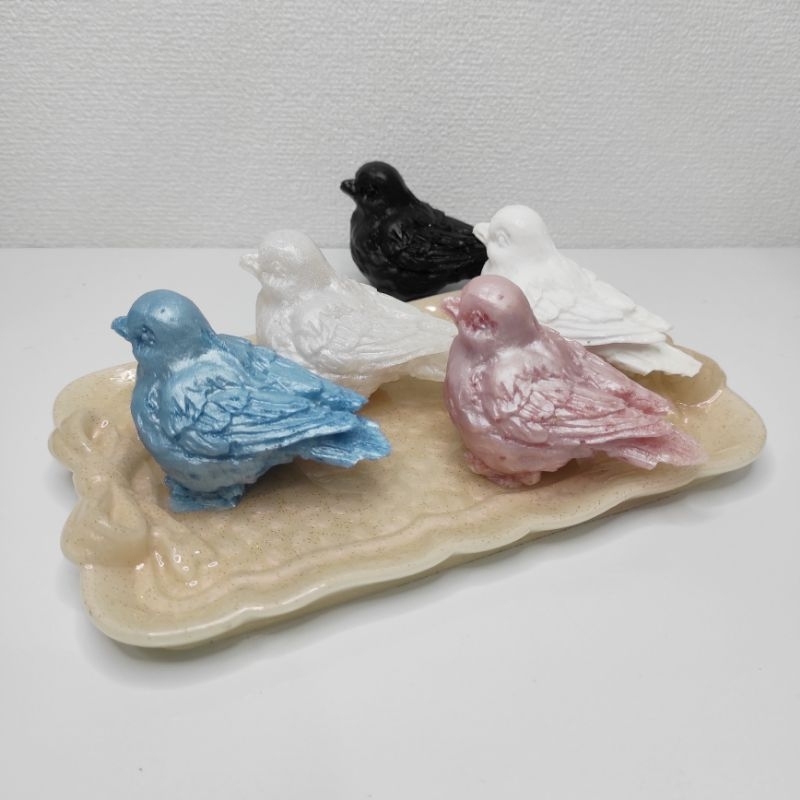 Hiasan Patung Burung Merpati Resin / Dekorasi Properti Foto