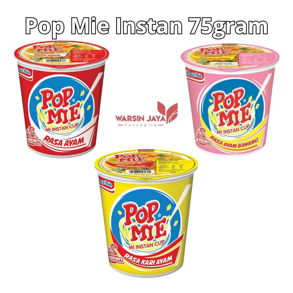 

Pop Mie Mi Instan Kuah Cup Rasa Avam Bawang Kari Ayam 75gram
