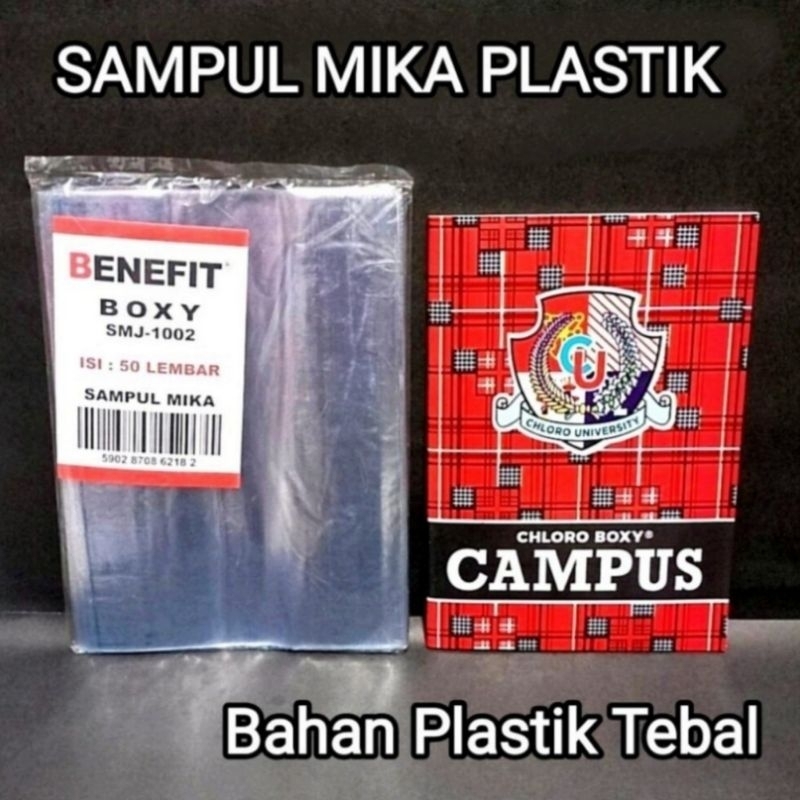

20 Pcs Sampul Buku Plastik Mika TEBAL ( Ukuran BOXY )