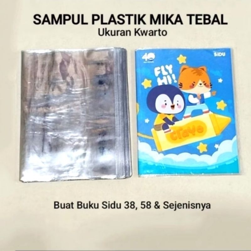 

10 Pcs Sampul Buku Plastik Mika TEBAL ( Boxy & Kwarto )