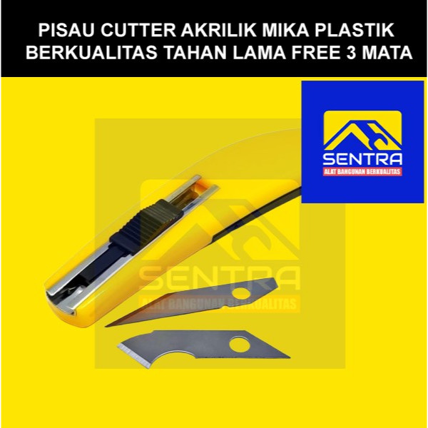 

PISAU CUTTER AKRILIK MIKA PLASTIK BERKUALITAS TAHAN LAMA FREE 3 MATA