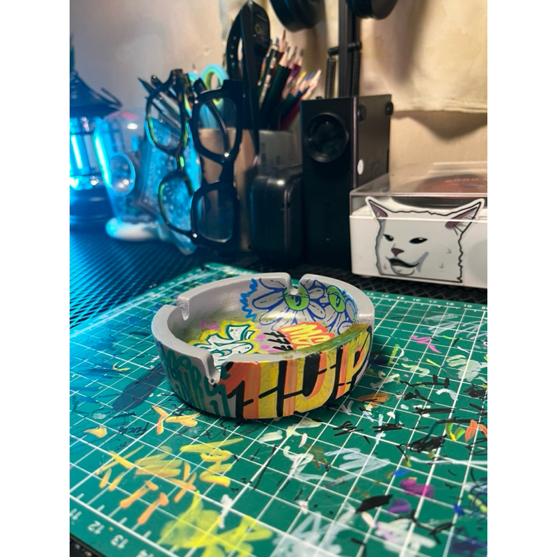 Asbak Graffiti | Ashtray | Asbak | Clay | Clay art | Clay custom | Asbak Skena | Asbak Y2K