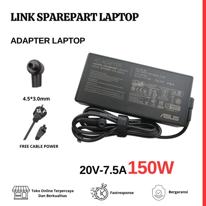Adapter Charger Laptop 20V 7.5A 150W 4.5*3.0mm A18-150P1A ADP-150CHB AC Adapter for Asus TUF GAMING 