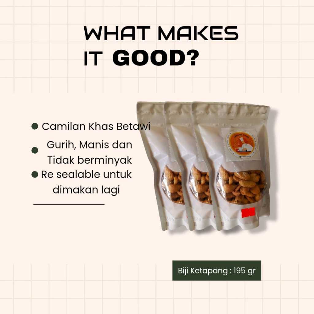 

Snack Biji Ketapang khas Betawi